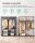 SONGMICS Stoffschrank, RYG02GY grau 140,0 x 43,0 x 174,0 cm, 1 St.