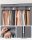 SONGMICS Stoffschrank, RYG02GY grau 140,0 x 43,0 x 174,0 cm, 1 St.