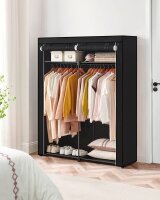 SONGMICS Stoffschrank, RYG02BK schwarz 140,0 x 43,0 x 174,0 cm, 1 St.