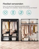 SONGMICS Stoffschrank, RYG02BK schwarz 140,0 x 43,0 x 174,0 cm, 1 St.