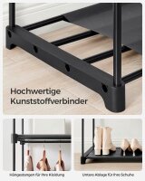 SONGMICS Stoffschrank, RYG02BK schwarz 140,0 x 43,0 x 174,0 cm, 1 St.