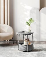 VASAGLE Beistelltisch rund Spanplatte grau 45,0 x 45,0 x 50,0 cm, 1 St.