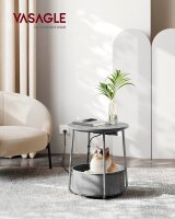 VASAGLE Beistelltisch rund Spanplatte grau 45,0 x 45,0 x 50,0 cm, 1 St.