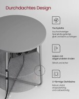 VASAGLE Beistelltisch rund Spanplatte grau 45,0 x 45,0 x 50,0 cm, 1 St.