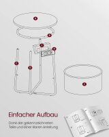 VASAGLE Beistelltisch rund Spanplatte grau 45,0 x 45,0 x 50,0 cm, 1 St.