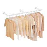 SONGMICS Wandgarderobe weiß Metall 170,0 x 7,0 cm,...