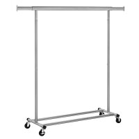 SONGMICS Rollgarderobe grau Metall 92,0 - 132,0 x 160,0 cm, 1 St.