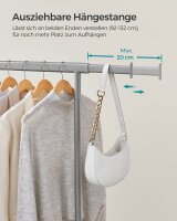 SONGMICS Rollgarderobe grau Metall 92,0 - 132,0 x 160,0 cm, 1 St.