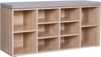 VASAGLE Schuhbank LHS10NLV1 eiche, grau Holz 104,0 cm