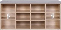 VASAGLE Schuhbank LHS10NLV1 eiche, grau Holz 104,0 cm