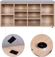 VASAGLE Schuhbank LHS10NLV1 eiche, grau Holz 104,0 cm