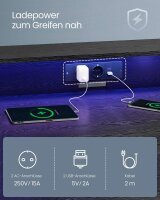 VASAGLE Gaming Schreibtisch schwarz rechteckig, C-Fuß-Gestell schwarz 120,0 x 60,0 cm