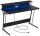 VASAGLE Gaming Schreibtisch schwarz rechteckig, C-Fuß-Gestell schwarz 120,0 x 60,0 cm