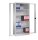 CP Stahlschrank 8920-055 S10117 lichtgrau, Acrylglas 4 Fachböden 93,0 x 40,0 x 195,0 cm, aufgebaut, 1 St.