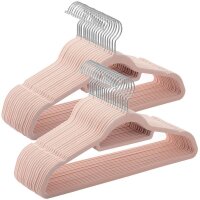 SONGMICS Kleiderbügel rosa, 50 St.