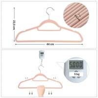 SONGMICS Kleiderbügel rosa, 50 St.