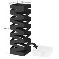 SONGMICS Schirmständer LUC16B schwarz, Metall
