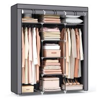 SONGMICS Stoffschrank, RYG12G grau 150,0 x 45,0 x 175,0...