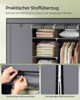SONGMICS Stoffschrank, RYG12G grau 150,0 x 45,0 x 175,0 cm, 1 St.