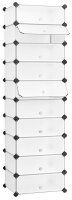 SONGMICS Schuhschrank, LPC10W weiß 43,0 x 31,0 x...