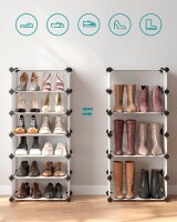 SONGMICS Schuhschrank, LPC10W weiß 43,0 x 31,0 x 173,0 cm, 1 St.