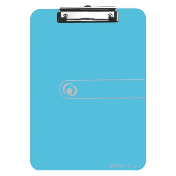 herlitz Klemmbrett easy orga 300000675 DIN A4 transparent blau Kunststoff, 1 St.
