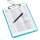 herlitz Klemmbrett easy orga 300000675 DIN A4 transparent blau Kunststoff, 1 St.