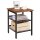 VASAGLE Beistelltisch MDF-Platte braun, schwarz 40,0 x 40,0 x 55,0 cm, 1 St.