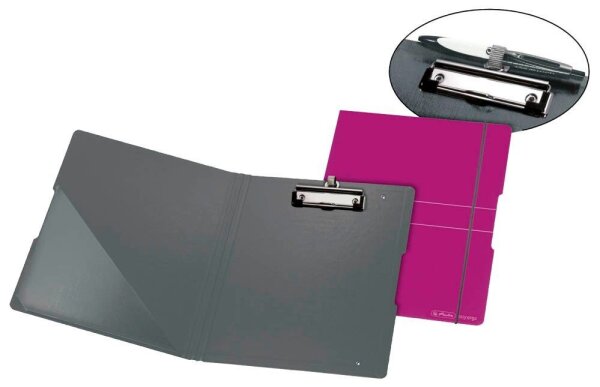 herlitz Klemmbrettmappe easy orga 300000727 DIN A4 beere Kunststoff, 1 St.