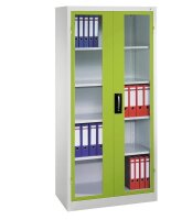 CP Stahlschrank 8920-055 S10119 Acrylglas, clowngrün, lichtgrau 4 Fachböden 93,0 x 40,0 x 195,0 cm, aufgebaut, 1 St.