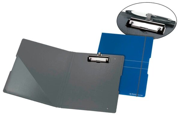 herlitz Klemmbrettmappe easy orga 300000720 DIN A4 blau Kunststoff, 1 St.