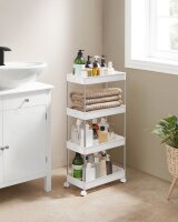 SONGMICS Nischenwagen weiß 42,0 x 22,5 x 87,0 cm
