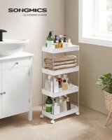 SONGMICS Nischenwagen weiß 42,0 x 22,5 x 87,0 cm