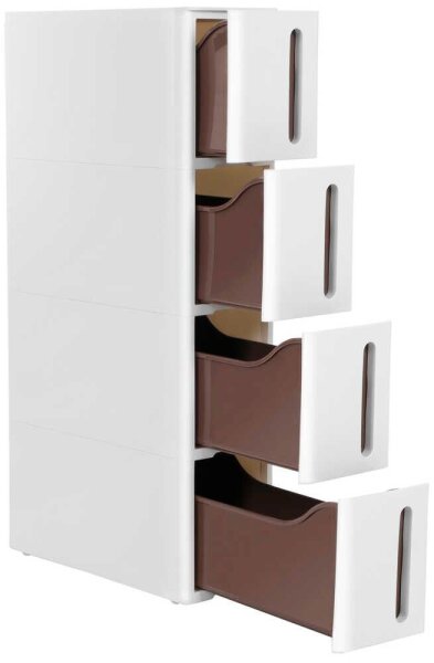 SONGMICS Nischenwagen weiß, braun 17,0 x 45,0 x 83,0 cm
