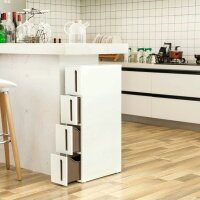SONGMICS Nischenwagen weiß, braun 17,0 x 45,0 x 83,0 cm