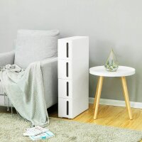 SONGMICS Nischenwagen weiß, braun 17,0 x 45,0 x 83,0 cm