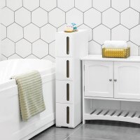 SONGMICS Nischenwagen weiß, braun 17,0 x 45,0 x 83,0 cm