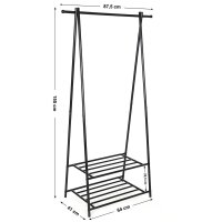 SONGMICS Kleiderständer HSR05BV1 schwarz Metall 87,5...