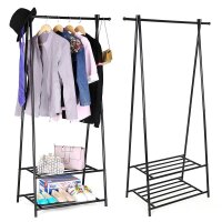 SONGMICS Kleiderständer HSR05BV1 schwarz Metall 87,5 x 155,0 cm, 1 St.