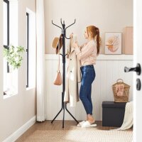 SONGMICS Kleiderständer RCR19B schwarz Metall 12 Haken 44,0 x 182,0 cm, 1 St.