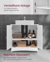 VASAGLE Waschtischunterschrank ohne Waschbecken BBC01WT weiß 60,0 x 30,0 x 60,0 cm