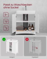 VASAGLE Waschtischunterschrank ohne Waschbecken BBC01WT weiß 60,0 x 30,0 x 60,0 cm
