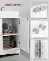 VASAGLE Waschtischunterschrank ohne Waschbecken BBC01WT weiß 60,0 x 30,0 x 60,0 cm