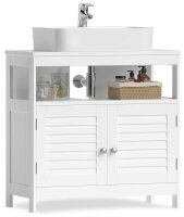 VASAGLE Waschtischunterschrank ohne Waschbecken BBC02WT weiß 60,0 x 30,0 x 60,0 cm