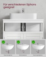 VASAGLE Waschtischunterschrank ohne Waschbecken BBC02WT weiß 60,0 x 30,0 x 60,0 cm