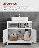 VASAGLE Waschtischunterschrank ohne Waschbecken BBC02WT weiß 60,0 x 30,0 x 60,0 cm