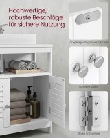 VASAGLE Waschtischunterschrank ohne Waschbecken BBC02WT weiß 60,0 x 30,0 x 60,0 cm