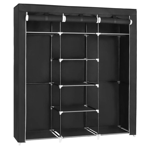 SONGMICS Stoffschrank, RYG12B schwarz 150,0 x 45,0 x 175,0 cm, 1 St.