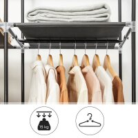 SONGMICS Stoffschrank, RYG12B schwarz 150,0 x 45,0 x 175,0 cm, 1 St.