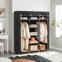 SONGMICS Stoffschrank, RYG12B schwarz 150,0 x 45,0 x 175,0 cm, 1 St.